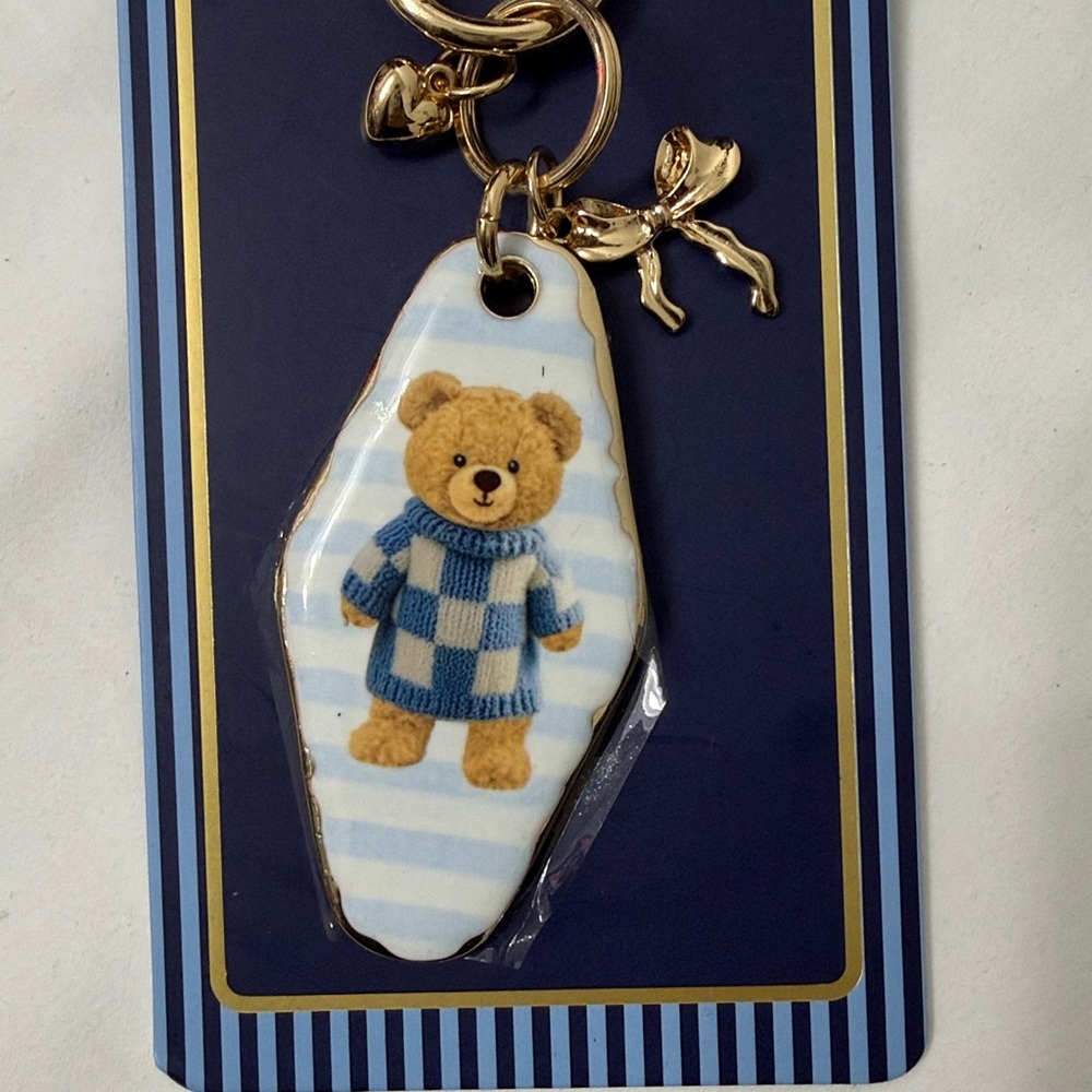 Piper Gold Keychain Charm my‎ cute teddy bear bag charm